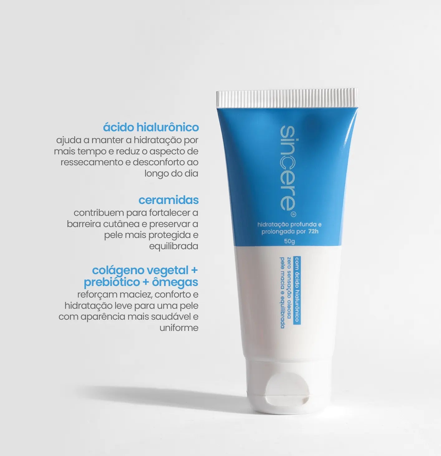 hidratante facial ultraleve com ácido hialurônico 50g