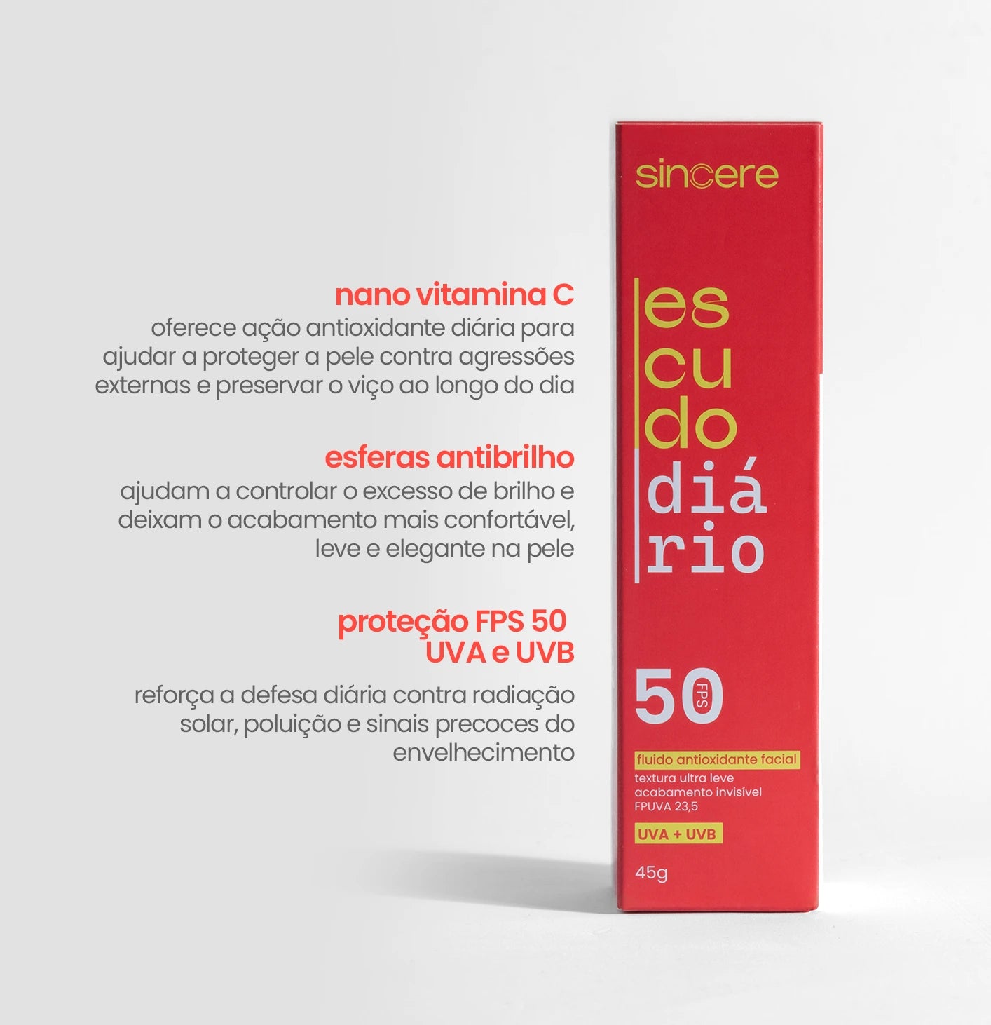 Escuto diário: Fluido antioxidante facial com vitamina C